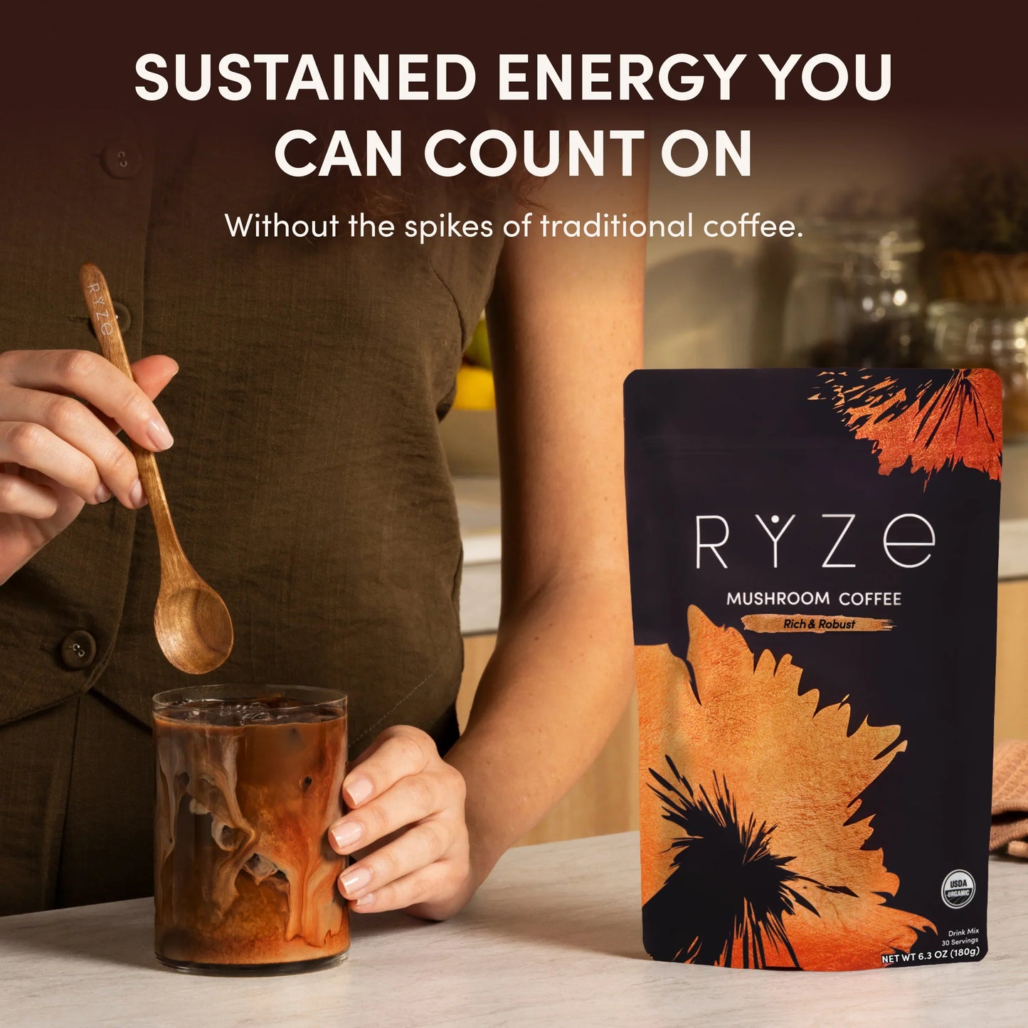 RYZE 100% Premium Mushroom Coffee